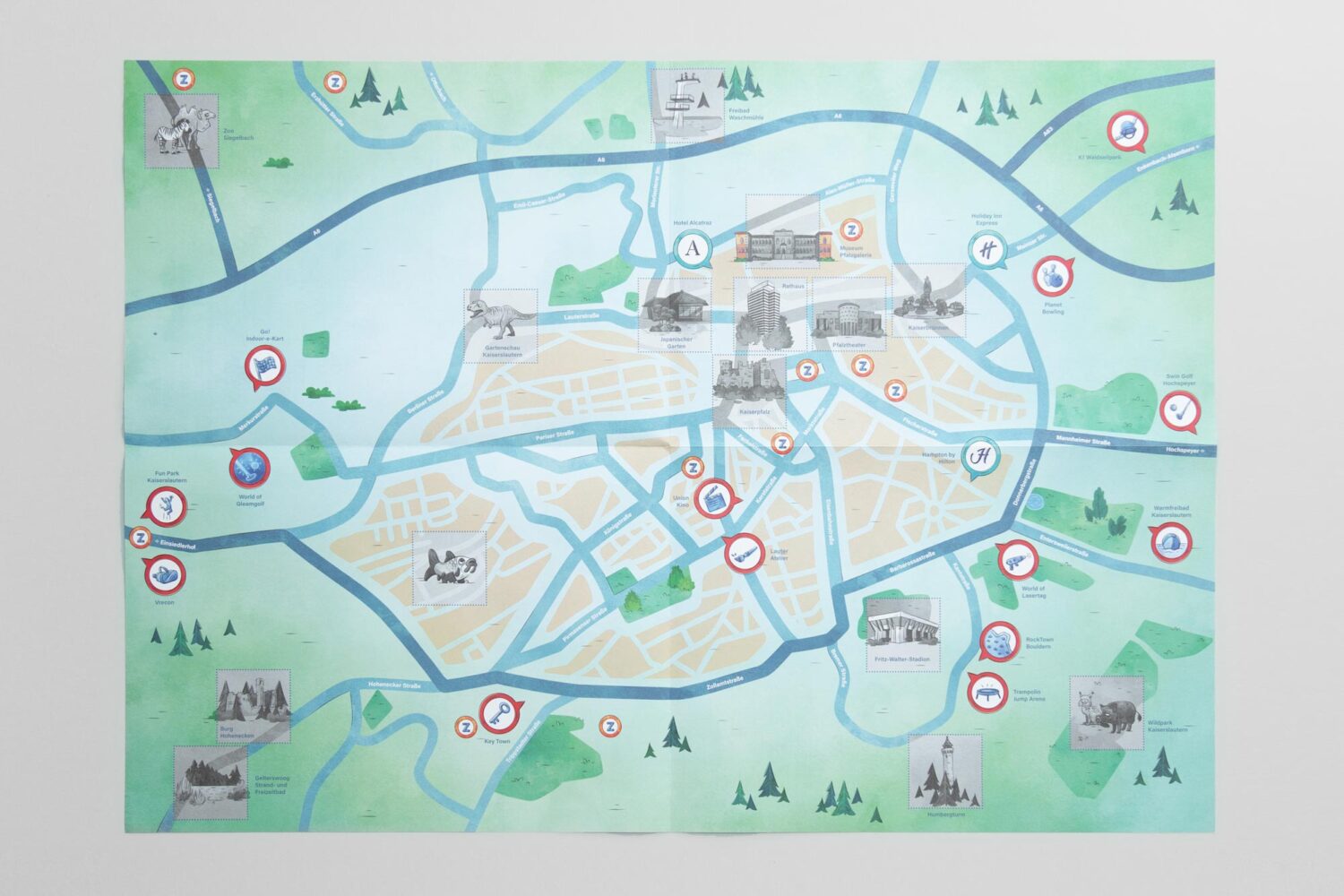 09-Illustrierter-Stadtplan-Kaiserslautern