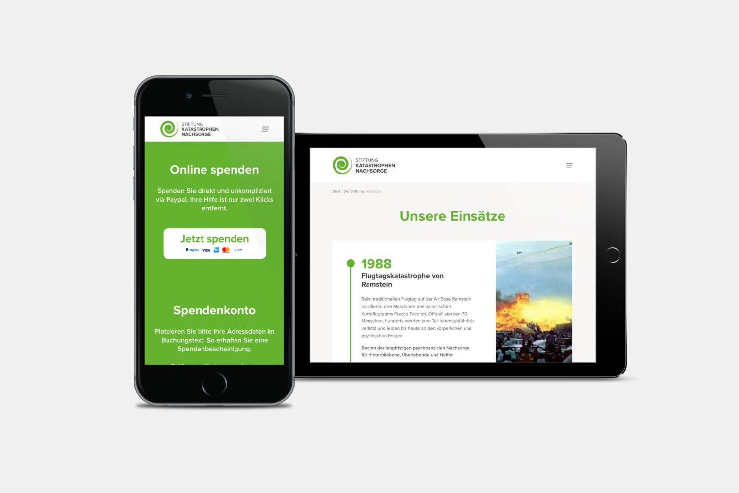 Website-Stiftung-Katastrophen-Nachsorge-Tablet-Smartphone