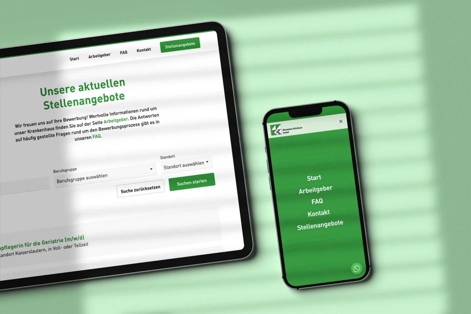 Website-Karriereportal-Westpfalz-Klinikum